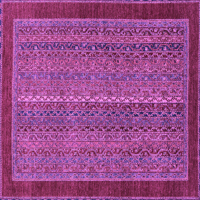 Square Machine Washable Abstract Purple Modern Area Rugs, wshabs2883pur