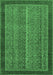 Abstract Emerald Green Modern Rug, abs2883emgrn