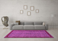 Machine Washable Abstract Purple Modern Rug, wshabs2883pur