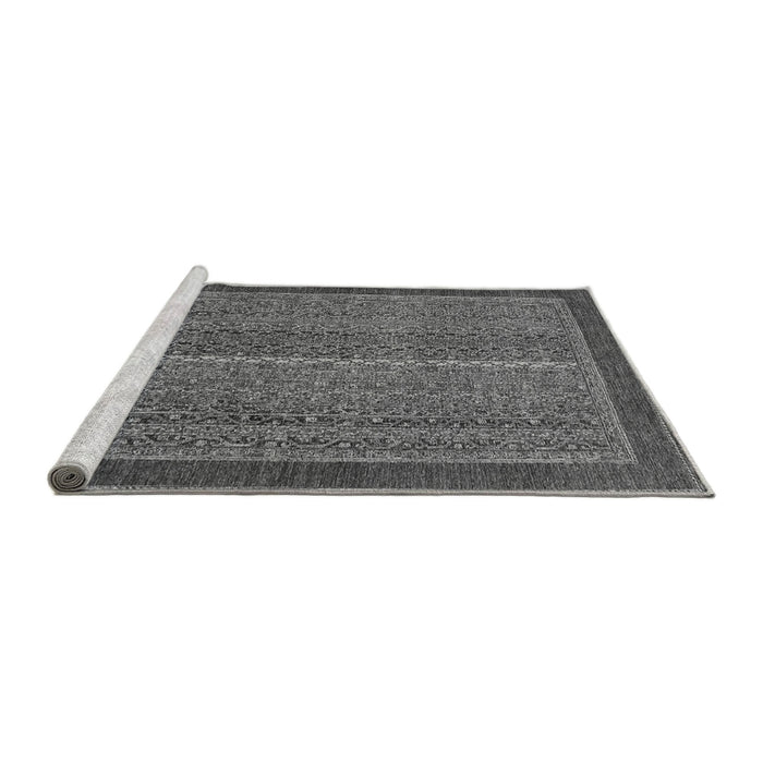 Sideview of Machine Washable Abstract Gray Modern Rug, wshabs2883gry