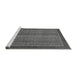 Sideview of Machine Washable Abstract Gray Modern Rug, wshabs2883gry