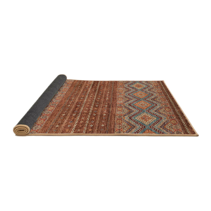 Sideview of Abstract Light Copper Gold Modern Rug, abs2884