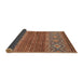 Sideview of Abstract Light Copper Gold Modern Rug, abs2884