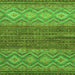 Square Abstract Green Modern Rug, abs2884grn