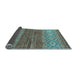 Sideview of Abstract Light Blue Modern Rug, abs2884lblu