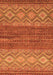 Machine Washable Abstract Orange Modern Area Rugs, wshabs2884org