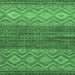 Square Machine Washable Abstract Emerald Green Modern Area Rugs, wshabs2884emgrn