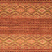 Square Machine Washable Abstract Orange Modern Area Rugs, wshabs2884org