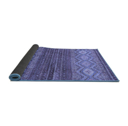 Sideview of Abstract Blue Modern Rug, abs2884blu