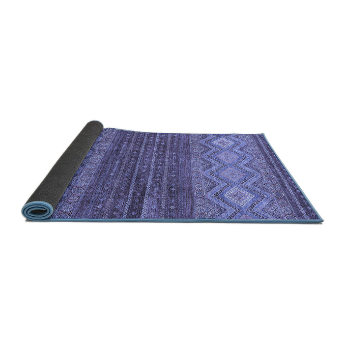 Sideview of Abstract Blue Modern Rug, abs2884blu