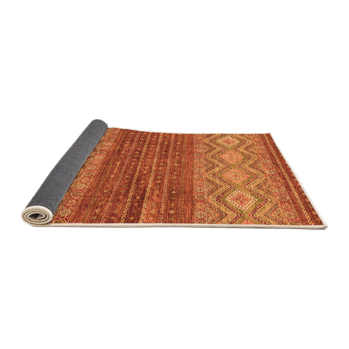 Sideview of Abstract Orange Modern Rug, abs2884org