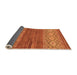 Sideview of Abstract Orange Modern Rug, abs2884org