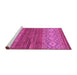 Sideview of Machine Washable Abstract Pink Modern Rug, wshabs2884pnk