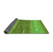 Sideview of Abstract Green Modern Rug, abs2884grn