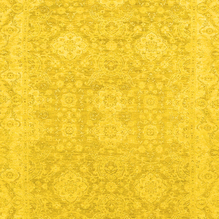 Machine Washable Oriental Yellow Traditional Rug, wshabs2885yw