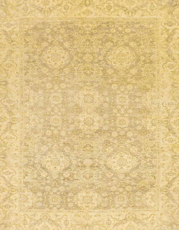 Abstract Chrome Gold Yellow Oriental Rug, abs2885