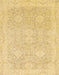 Abstract Chrome Gold Yellow Oriental Rug, abs2885