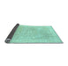 Sideview of Oriental Light Blue Traditional Rug, abs2885lblu