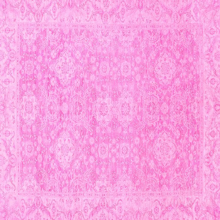 Square Oriental Pink Traditional Rug, abs2885pnk