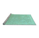 Sideview of Machine Washable Oriental Light Blue Traditional Rug, wshabs2885lblu