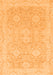 Machine Washable Oriental Orange Traditional Area Rugs, wshabs2885org