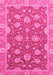 Machine Washable Oriental Pink Traditional Rug, wshabs2886pnk