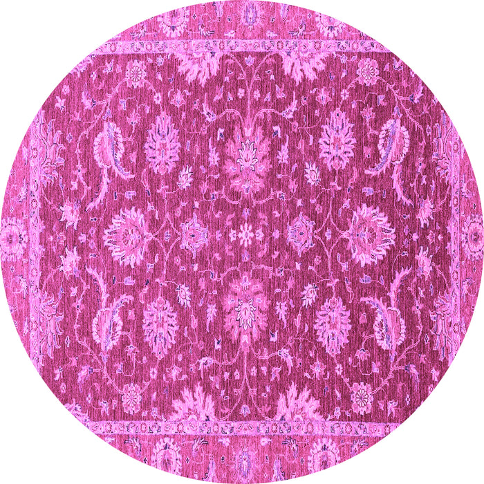 Round Oriental Purple Traditional Rug, abs2886pur