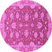 Round Oriental Purple Traditional Rug, abs2886pur