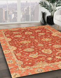 Abstract Orange Oriental Rug, abs2886