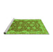 Sideview of Machine Washable Oriental Green Traditional Area Rugs, wshabs2886grn