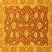 Square Machine Washable Oriental Yellow Traditional Rug, wshabs2886yw