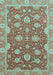 Oriental Light Blue Traditional Rug, abs2886lblu