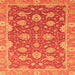 Square Oriental Orange Traditional Rug, abs2886org