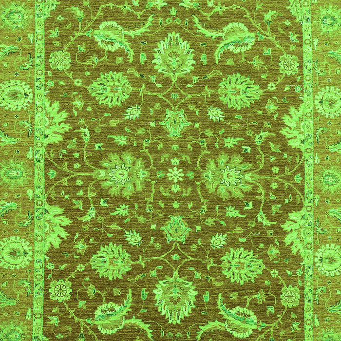 Machine Washable Oriental Green Traditional Area Rugs, wshabs2886grn
