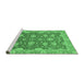 Sideview of Machine Washable Oriental Emerald Green Traditional Area Rugs, wshabs2886emgrn