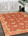 Abstract Orange Oriental Rug in Family Room, abs2886