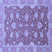 Square Oriental Blue Traditional Rug, abs2886blu