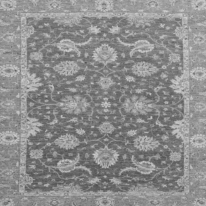 Square Machine Washable Oriental Gray Traditional Rug, wshabs2886gry