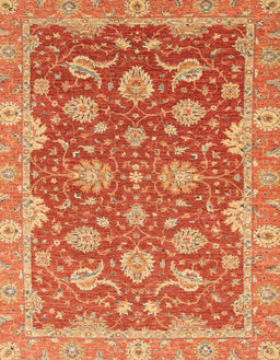 Machine Washable Abstract Orange Rug, wshabs2886