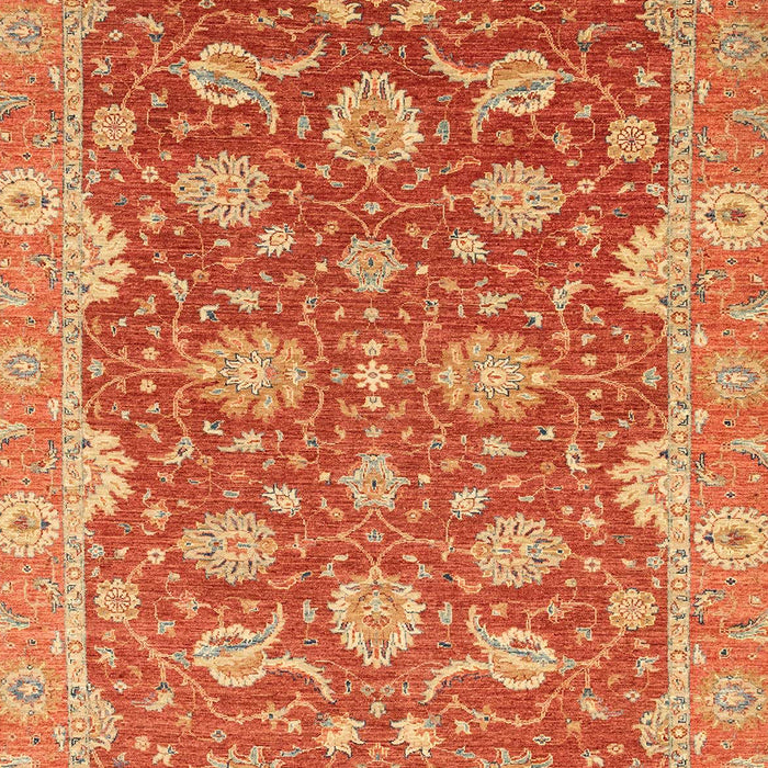 Machine Washable Abstract Orange Rug, wshabs2886