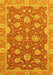 Machine Washable Oriental Yellow Traditional Rug, wshabs2886yw