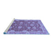 Sideview of Machine Washable Oriental Blue Traditional Rug, wshabs2886blu