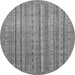 Round Abstract Gray Modern Rug, abs2887gry