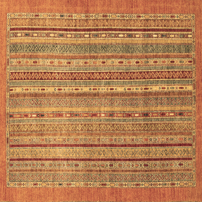Square Machine Washable Abstract Brown Modern Rug, wshabs2887brn