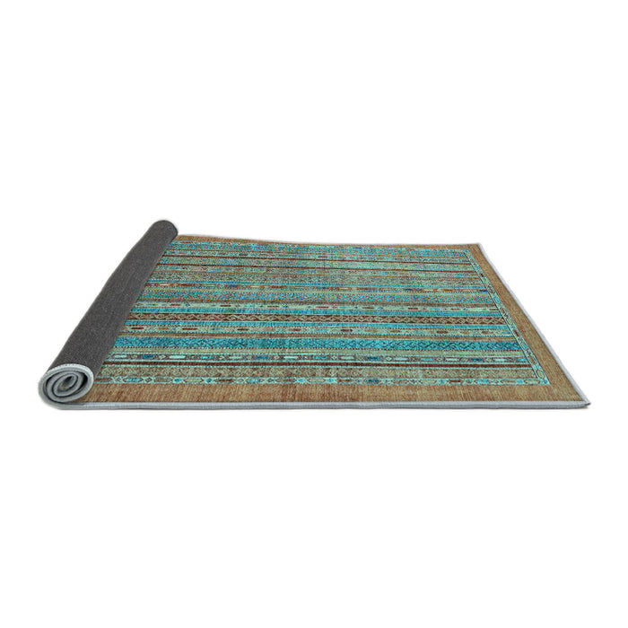 Sideview of Abstract Light Blue Modern Rug, abs2887lblu