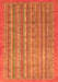 Machine Washable Abstract Orange Modern Area Rugs, wshabs2887org