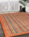 Machine Washable Abstract Red Rug in a Family Room, wshabs2887