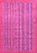 Machine Washable Abstract Pink Modern Rug, wshabs2887pnk