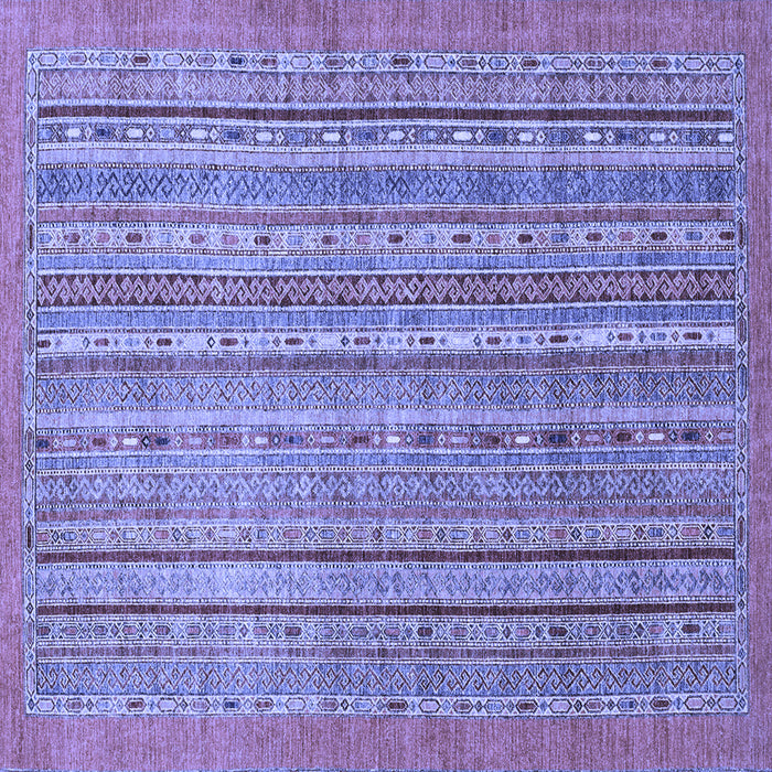 Square Machine Washable Abstract Blue Modern Rug, wshabs2887blu