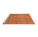 Sideview of Machine Washable Abstract Orange Modern Area Rugs, wshabs2887org